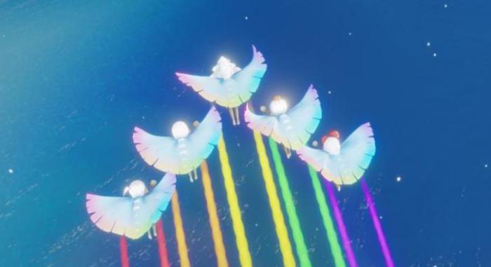 光遇如何双人竖着飞2