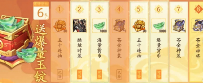 少年三国志签到礼包有什么1