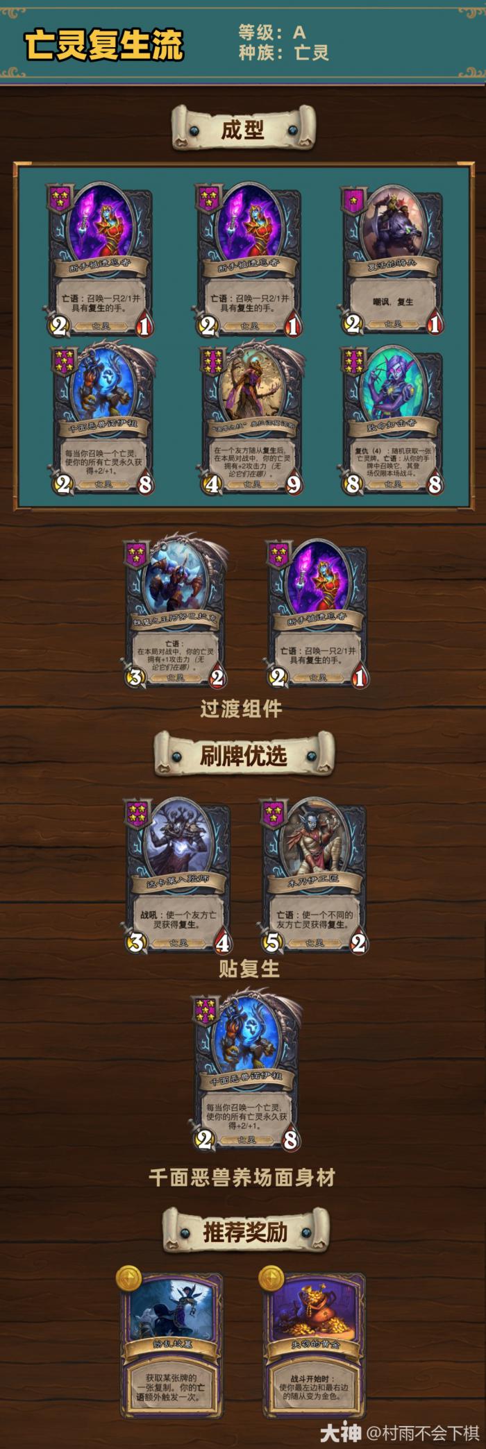 炉石传说33.4.2酒馆战棋亡灵复生流玩法攻略1