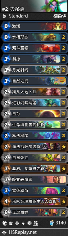 炉石传说泰坦诸神德鲁伊卡组推荐2