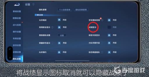 王者荣耀怎么隐藏战绩?3