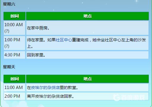 星露谷物语乔迪行程都有哪些?5
