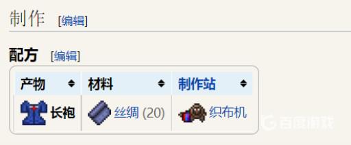 泰拉瑞亚长袍怎么合成?2