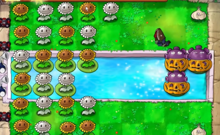 植物大战僵尸游泳池怎么过1